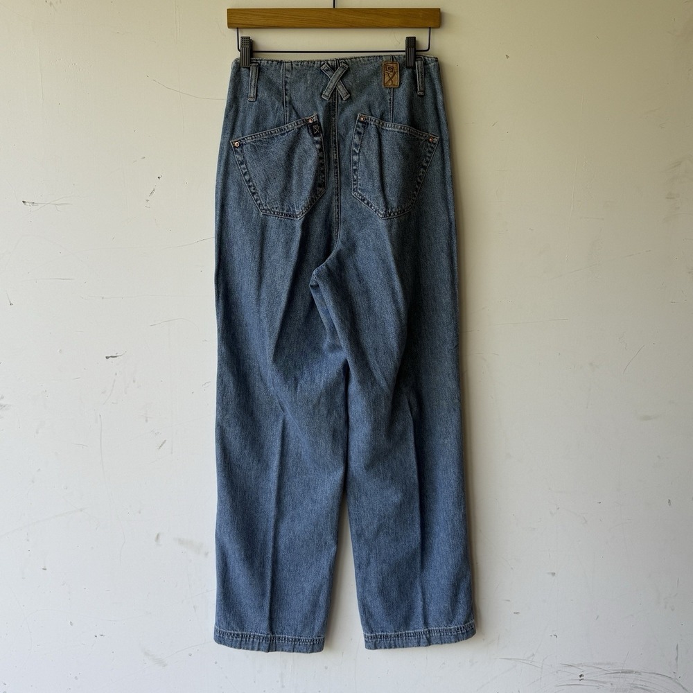 Vintage GX Know Who You Are Jeans Baggy Wide Leg Y2K Size 7/8 - Picture 7 of 8